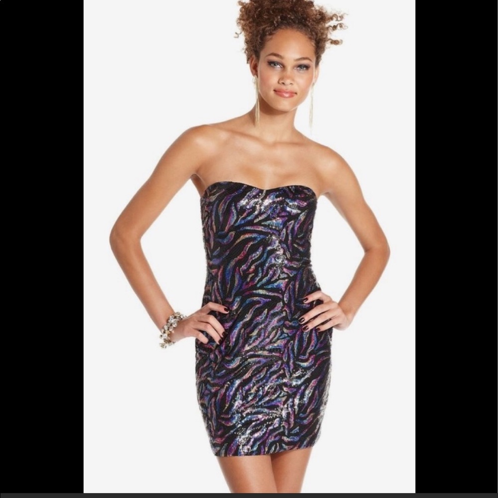 Zebra sparkly homecoming dress, As u wish brand